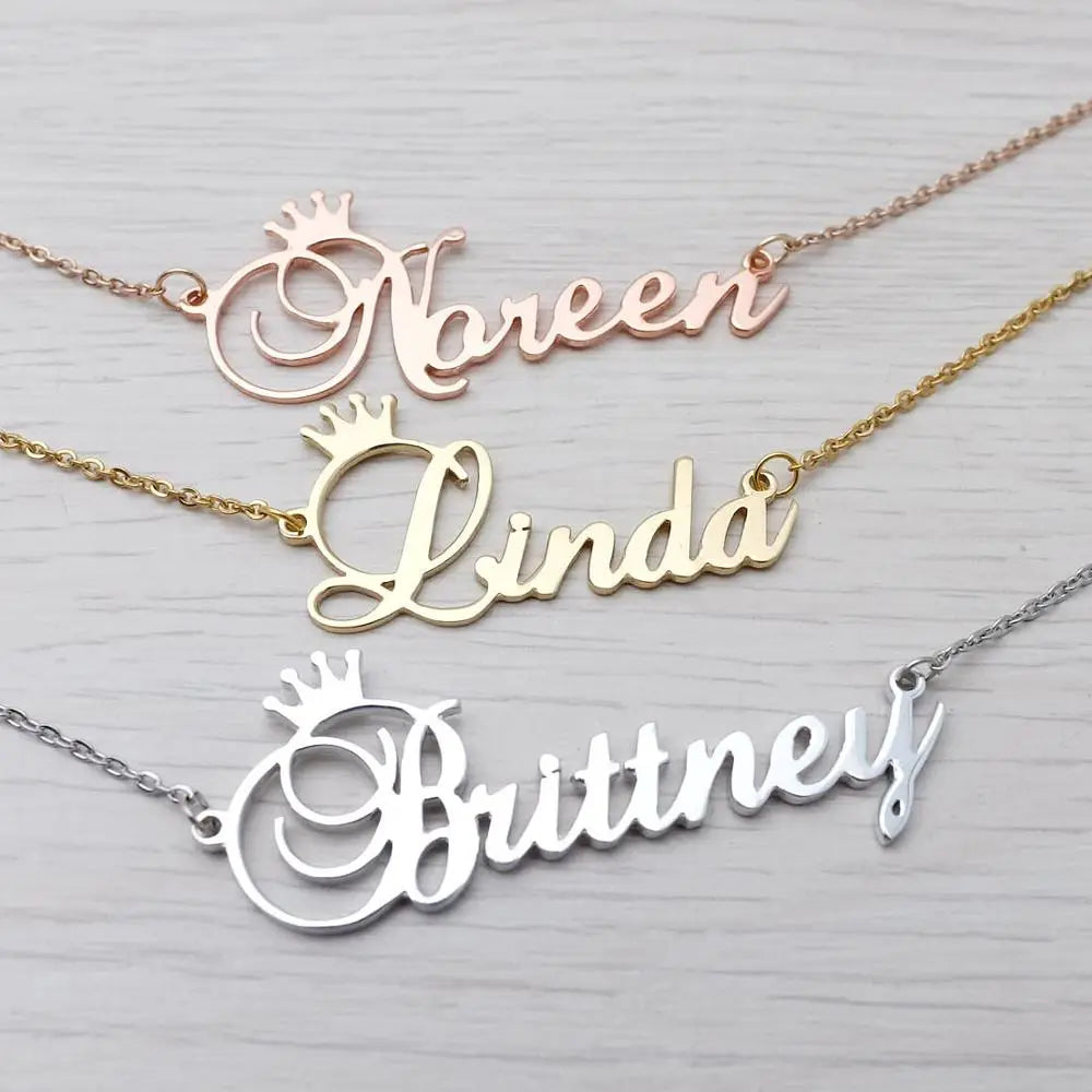 Custom Full Diamond Name Letter Necklace in Fashionable Style