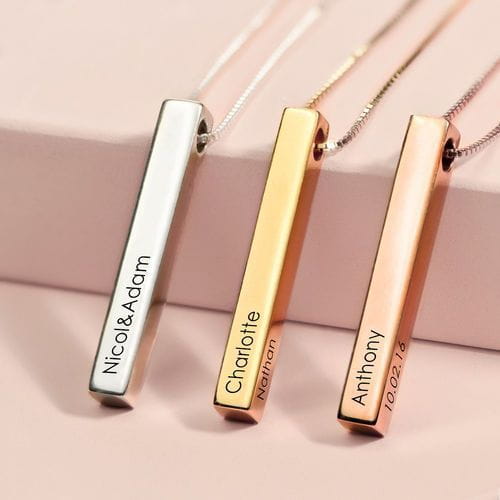 Personalized rectangular pendant necklaces for unique jewelry and stylish bracelets.