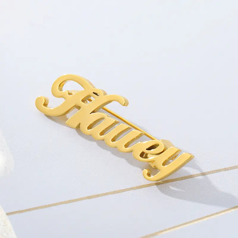 Personalized Stainless Steel Name Brooch Jewelry for Any Occasion