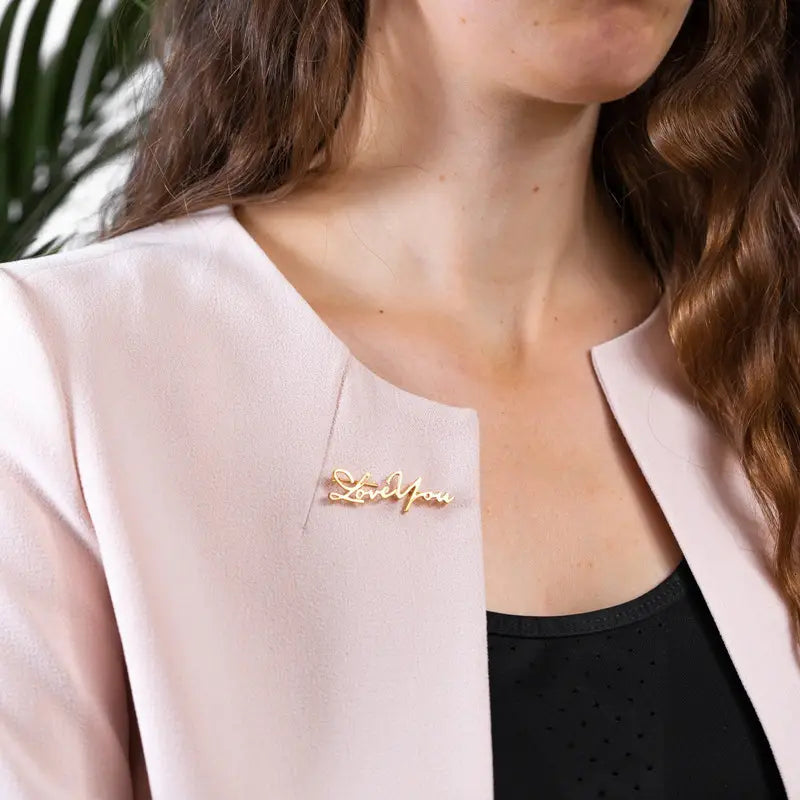 Personalized Stainless Steel Name Brooch Jewelry for Any Occasion