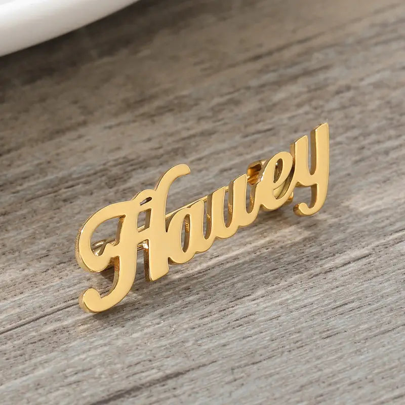 Personalized Stainless Steel Name Brooch Jewelry for Any Occasion