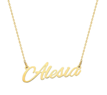 Personalisierte Net Red Babygirl Buchstabenkette in Silber und Gold