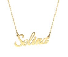 Personalisierte Net Red Babygirl Buchstabenkette in Silber und Gold