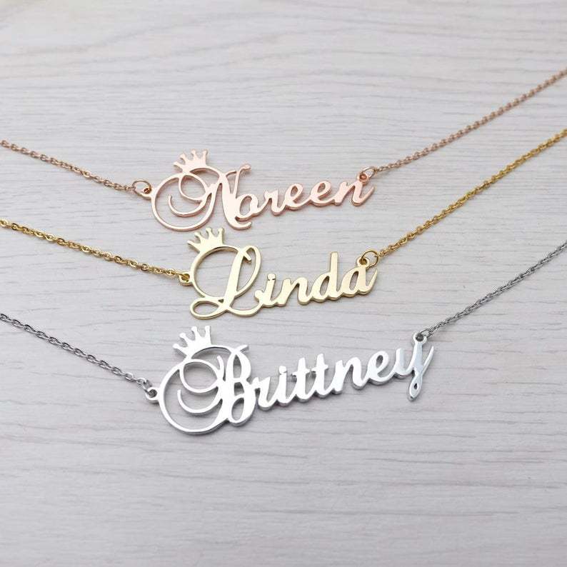 Personalized Custom Letter Fashion Necklace in Silver or Gold
