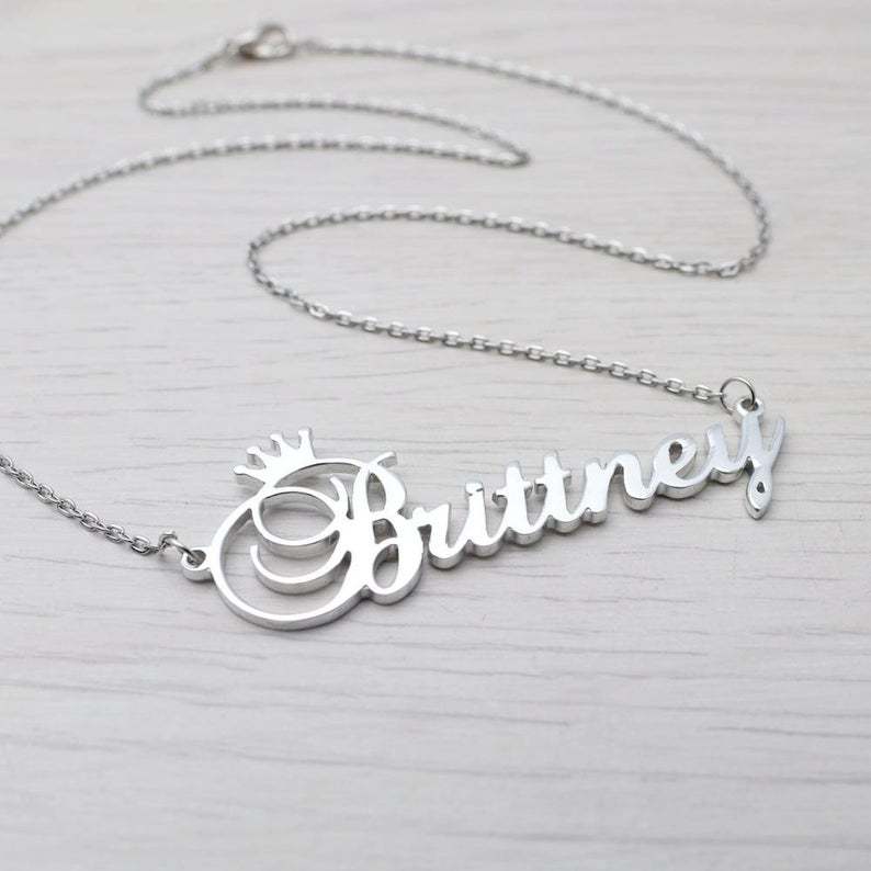 Personalized Custom Letter Fashion Necklace in Silver or Gold