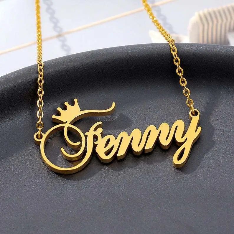 Personalized Custom Letter Fashion Necklace in Silver or Gold