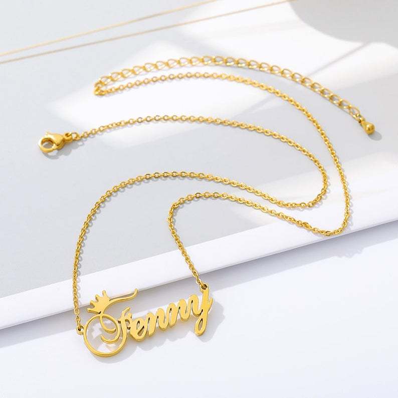 Personalized Custom Letter Fashion Necklace in Silver or Gold