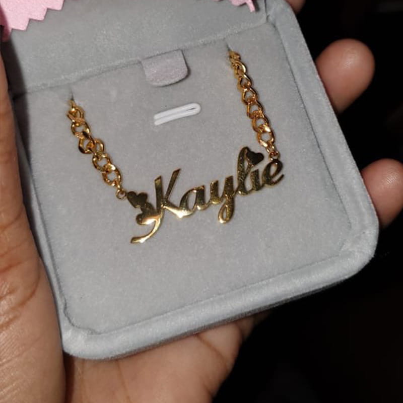 Custom Stainless Steel Horsewhip Chain Name Necklace for Women