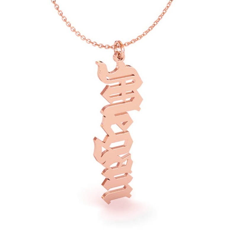 Custom Stainless Steel Name Necklace in Gold