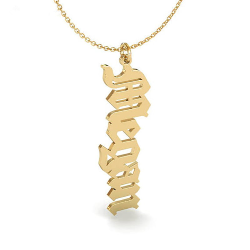 Custom Stainless Steel Name Necklace in Gold