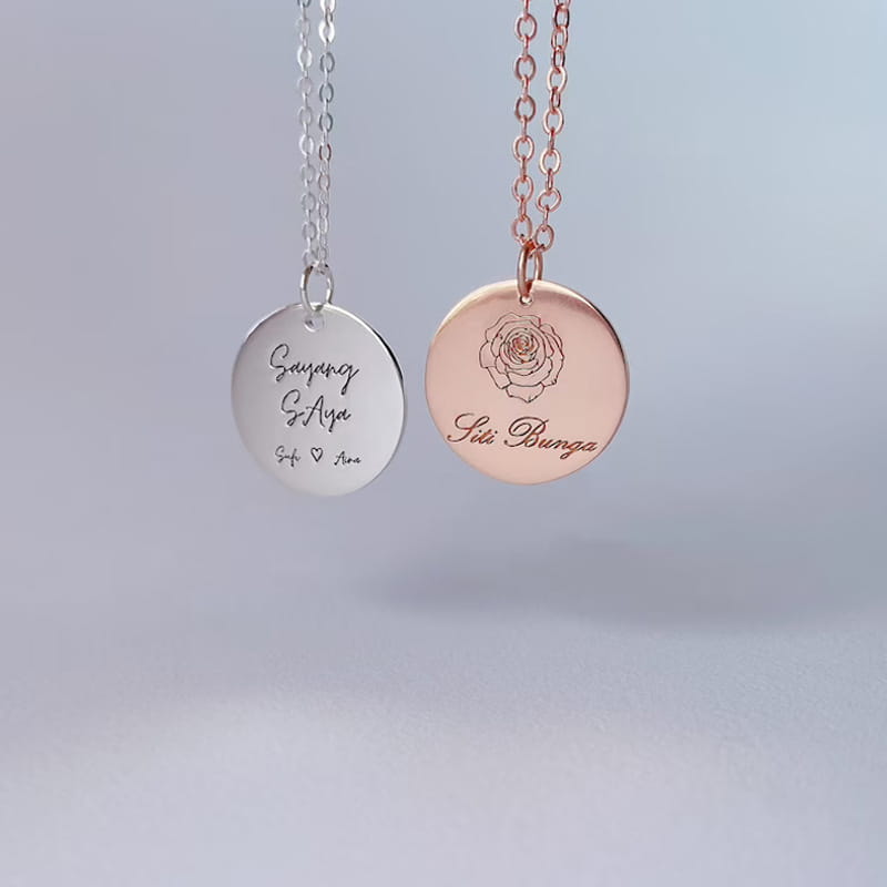 Personalized Stainless Steel Pendant Necklace for Women