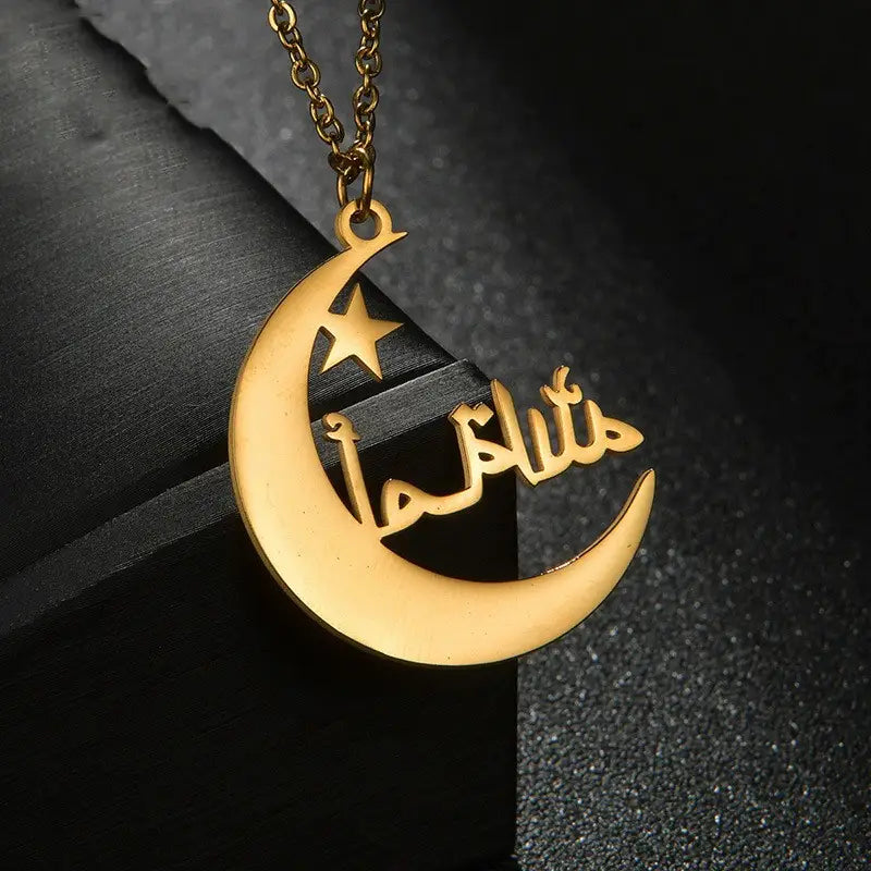 Stainless Steel DIY Arabic Name Necklace for Personal Style
