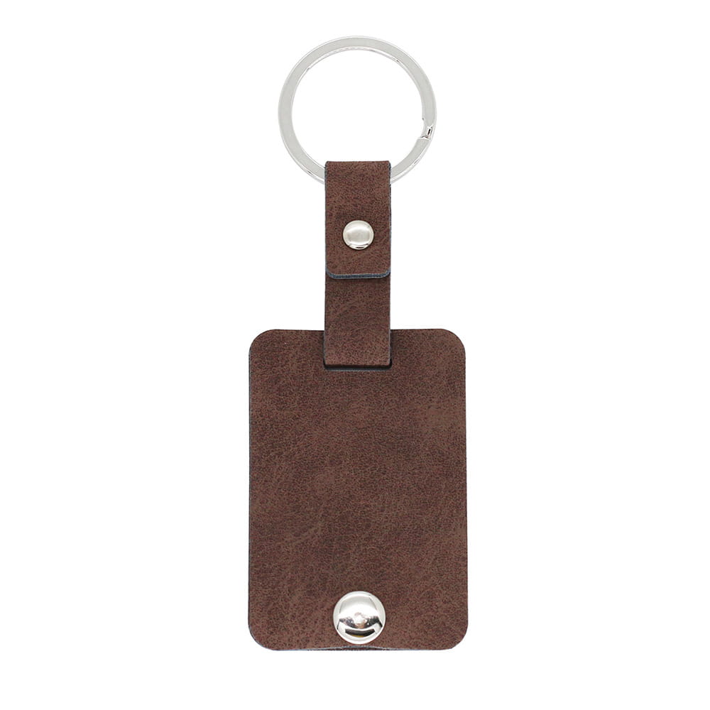 Personalized Leather Keychain with Custom Acrylic Photo