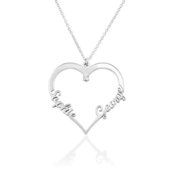 Custom Gold Heart Necklace in Stainless Steel Jewelry for Women