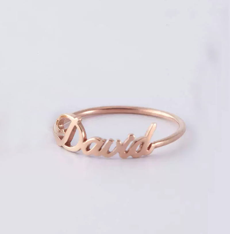Customized Stainless Steel Name Ring for Unique Jewelry Style