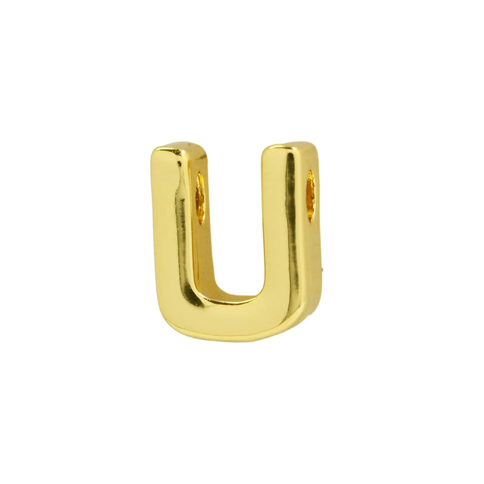 18K Gold Glossy 26 Diy English Name Necklace - U