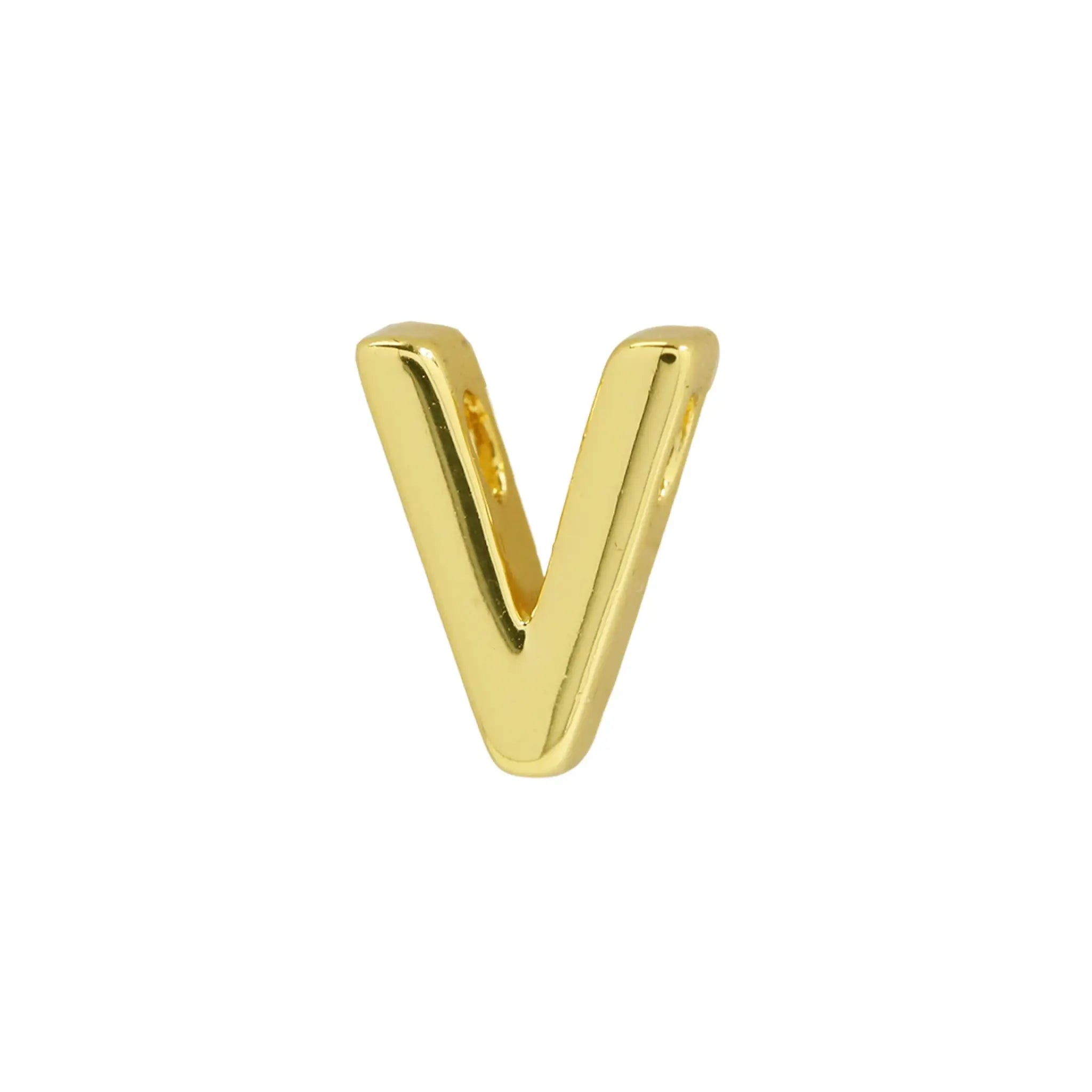 18K Gold Glossy 26 Diy English Name Necklace - V