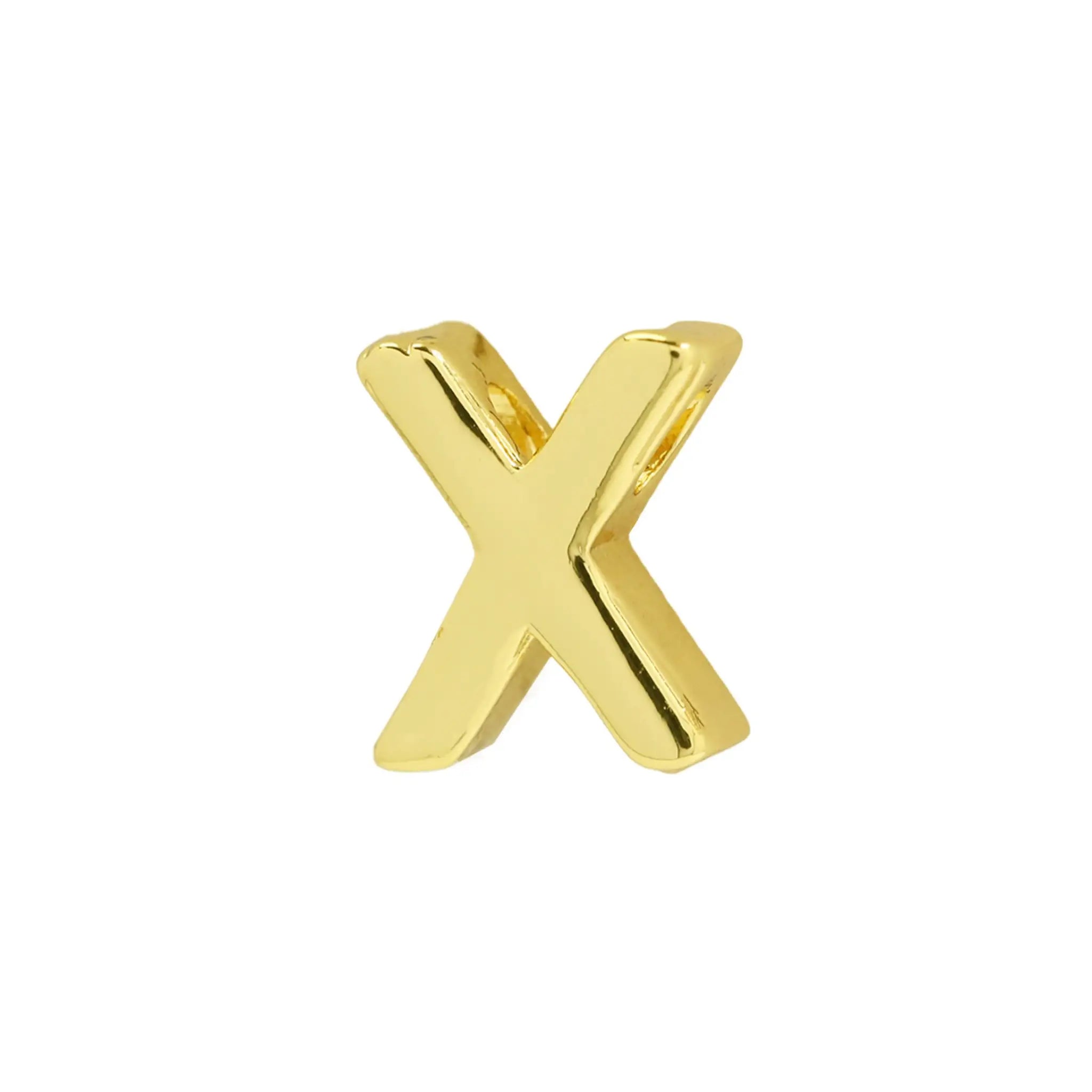 18K Gold Glossy 26 Diy English Name Necklace - X