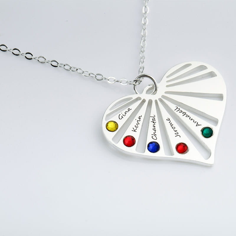 DIY Namenskette in Herzform aus Silber und Gold