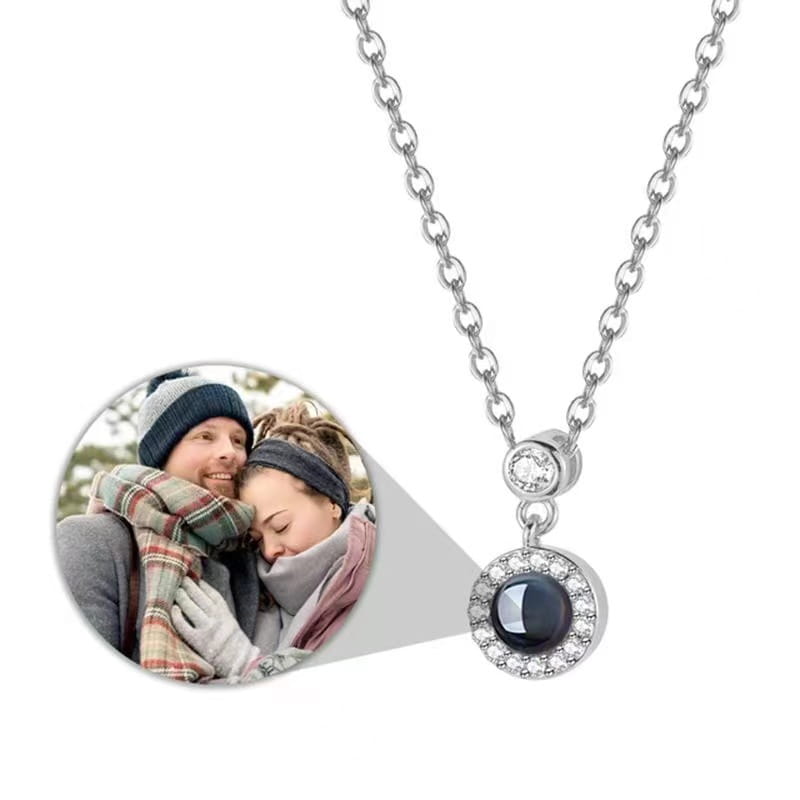 Customizable 100 Languages Projection Pendant with Round Chain