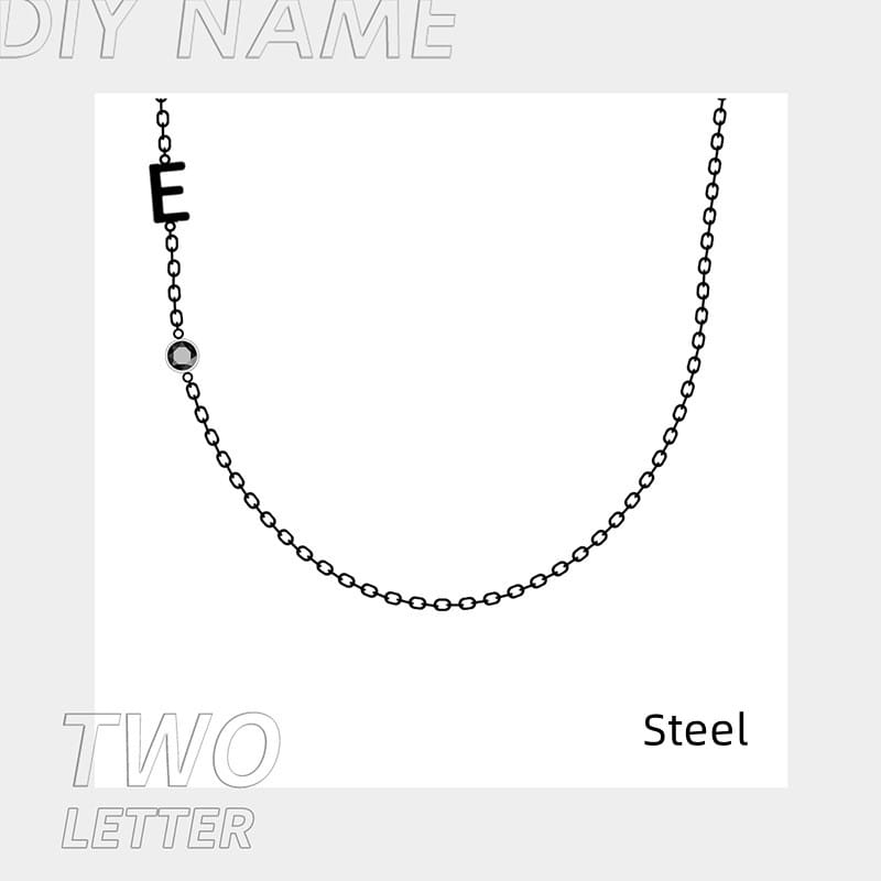 Personalized Stainless Steel Alphabet Name Necklace in Gold