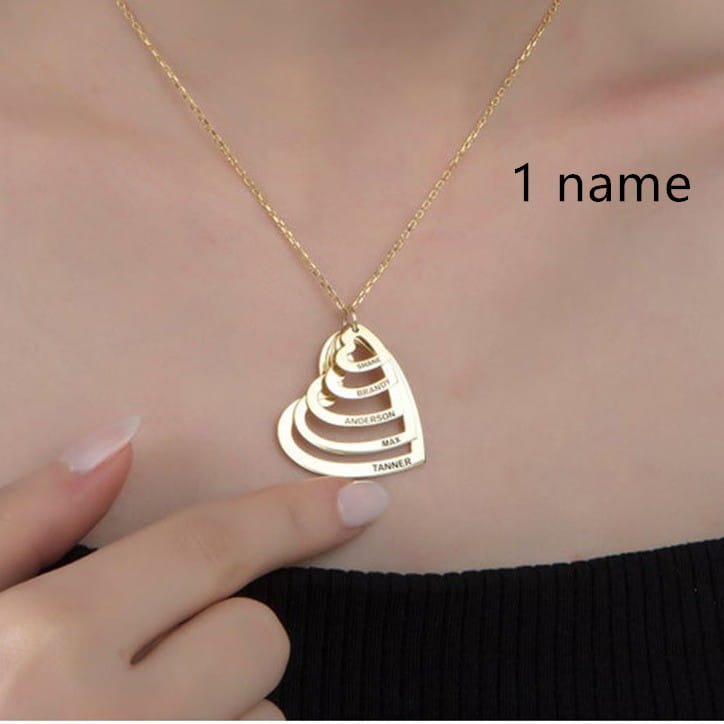 Personalized Multi-Love Name Pendant Necklace in Stainless Steel