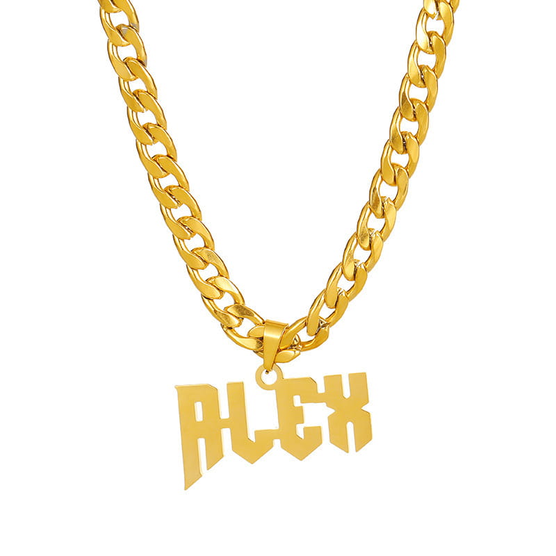 Customized Stainless Steel Name Pendant Necklace for Fashion Lovers