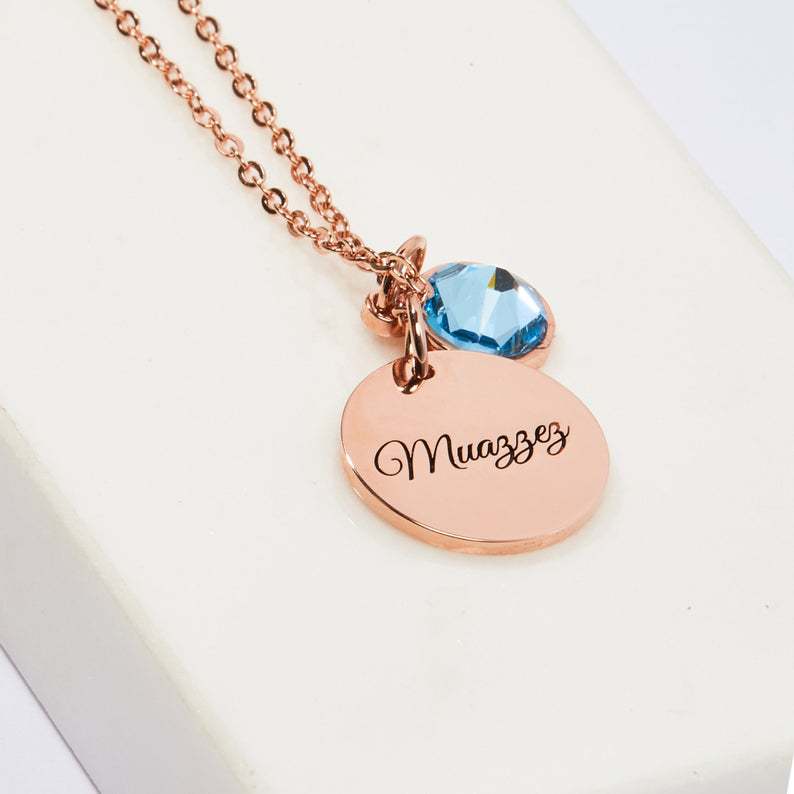 Personalized Birthstone Pendant Necklace for Women