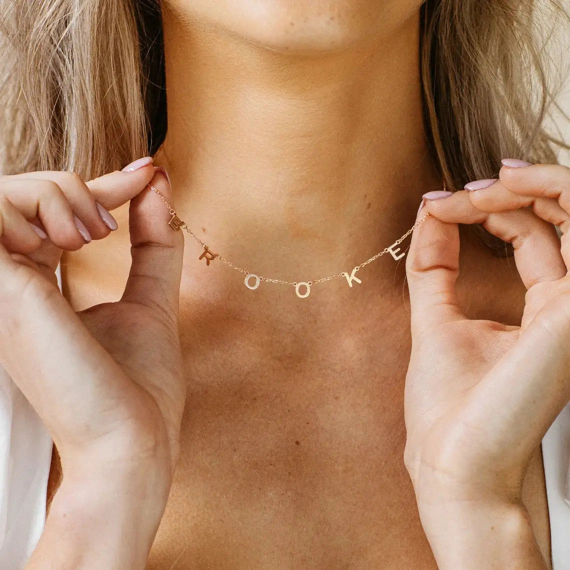 Personalized Gold Name Necklace 40 + 5cm for Unique Jewelry Lovers