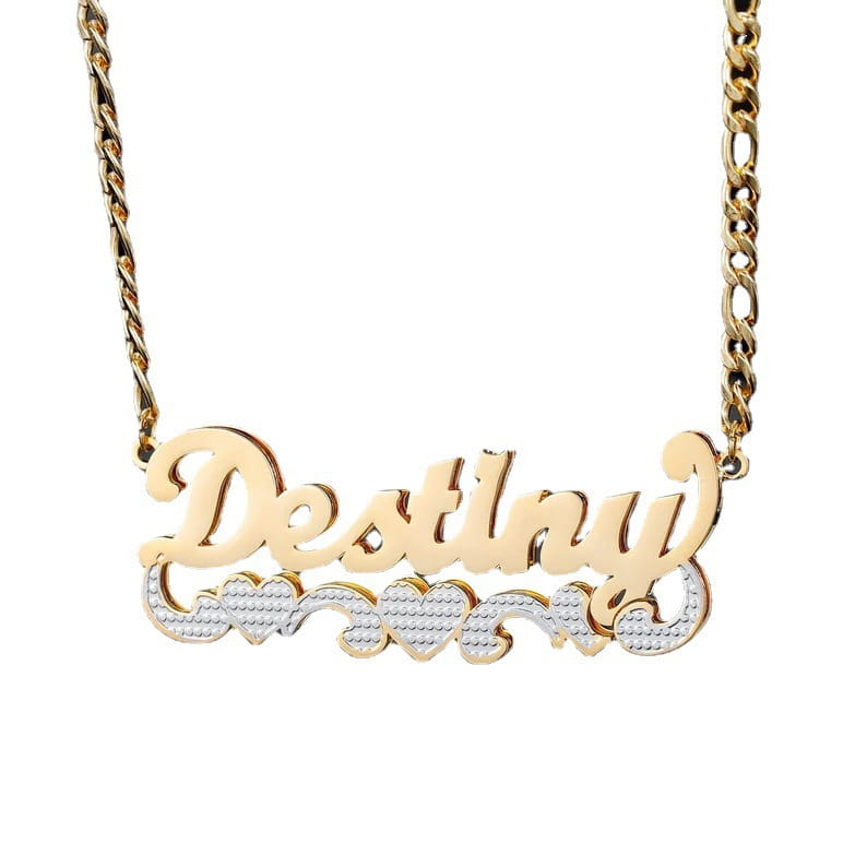 Gold Stainless Steel Personalized Name Necklace Jewelry