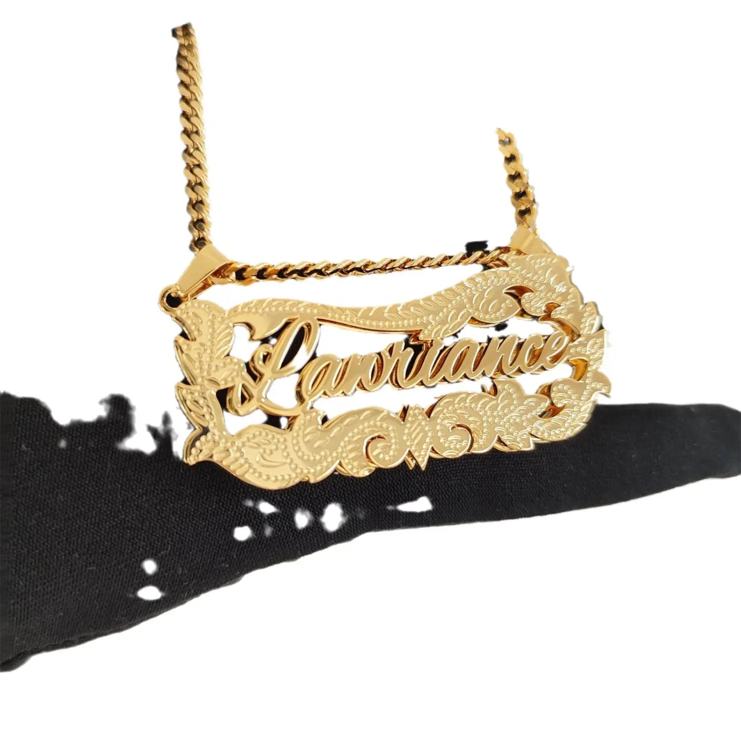 Stainless Steel Double-Layer Cuban Necklace in Gold
