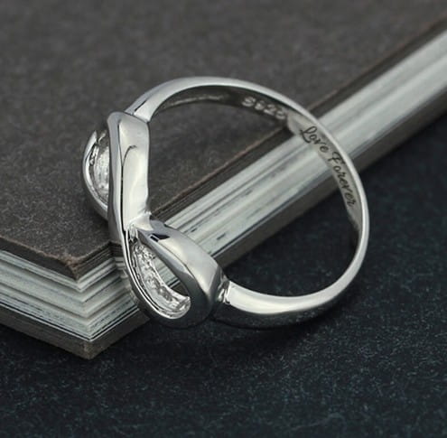 Personalized S925 Infinite Symbol Gold Jewelry Ring