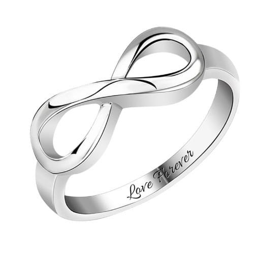 Personalized S925 Infinite Symbol Gold Jewelry Ring