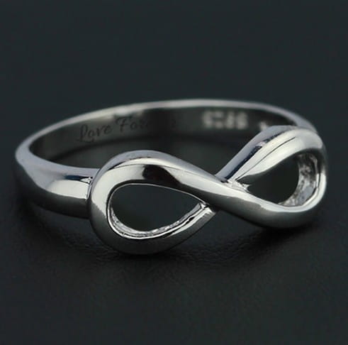Personalized S925 Infinite Symbol Gold Jewelry Ring