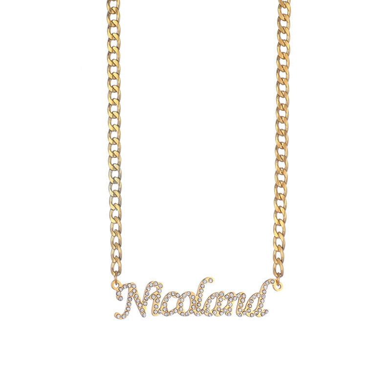 Stylish Zircon Diamond Necklace in Durable Titanium Steel for Fashion Lovers