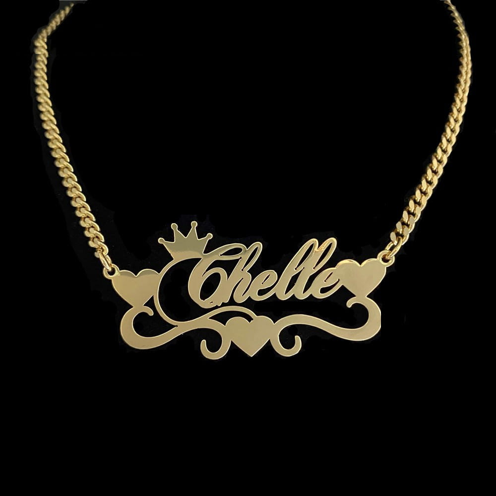 Custom Stainless Steel Name Necklace for Couples