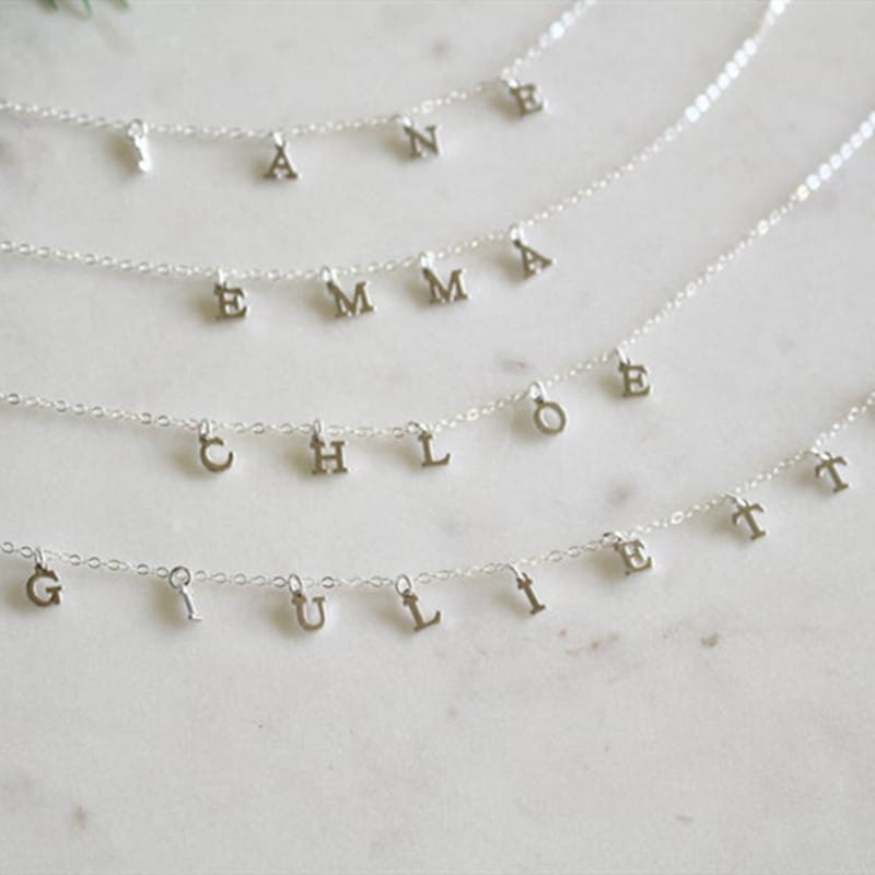 Personalized Rose Gold Name Pendant Necklace for Women
