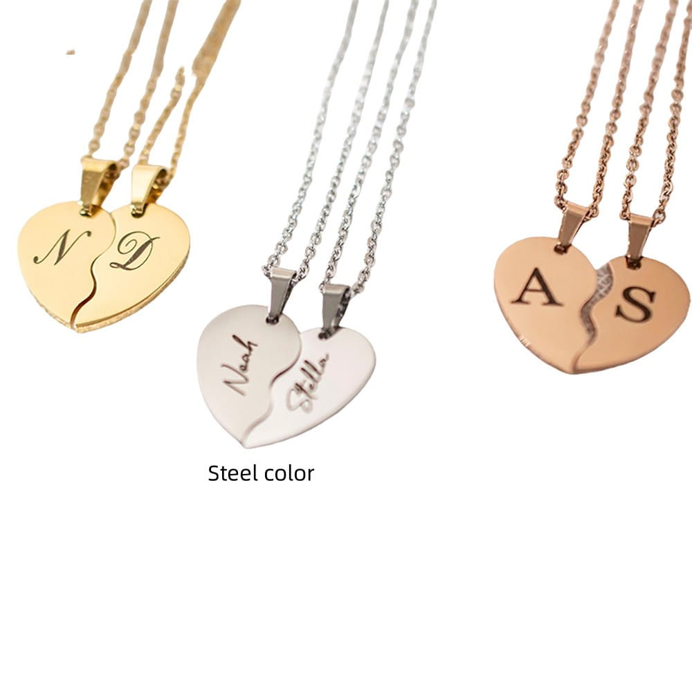 Personalized Stainless Steel Heart Necklace for Your Loved
