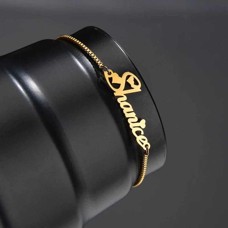 Fashionable Personalized Stainless Steel Bracelets in Gold and Rose Gold