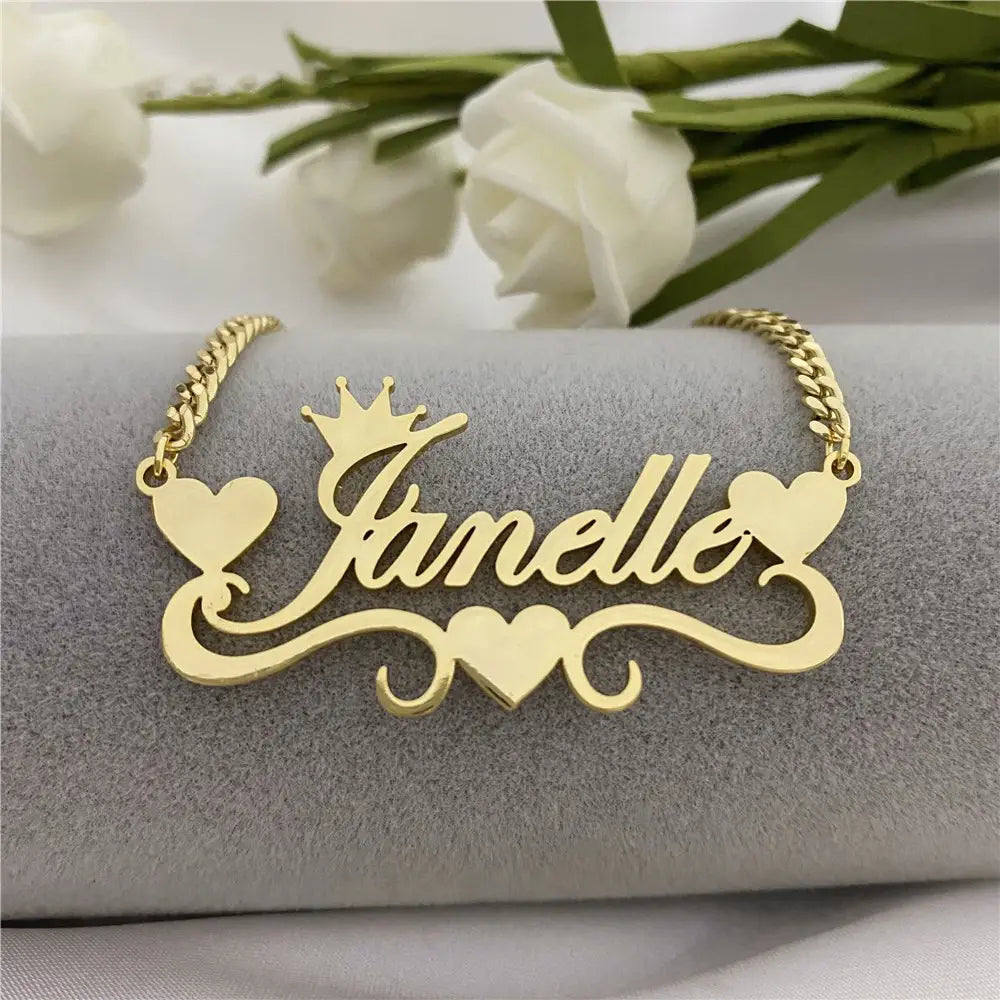 Custom Stainless Steel Name Necklace for Couples