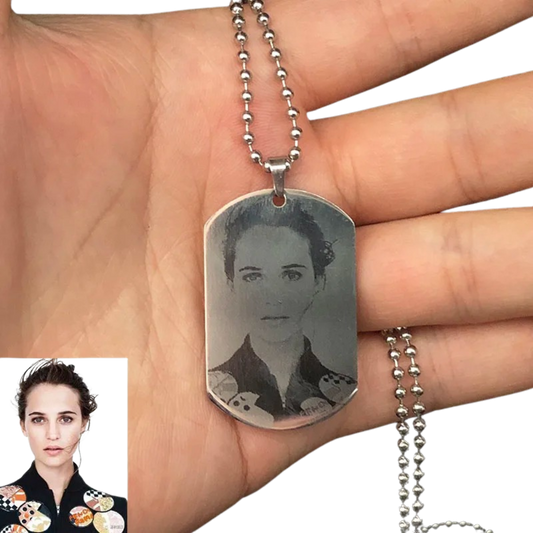 Customized Photo Name Necklace Stainless Steel Engrave ID Dog Tag Army Pendant Chain For Woman Jewelry Personalized Necklace