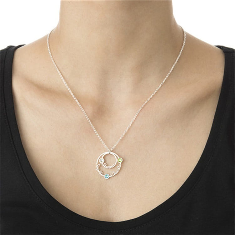 Personalisierter Namensanhänger aus Silber für Unisex-Schmuck