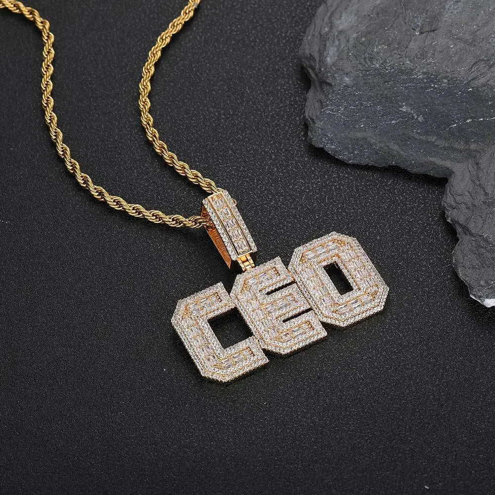 Personalized Pendant Necklace with 24inch*3mm Twist Chain