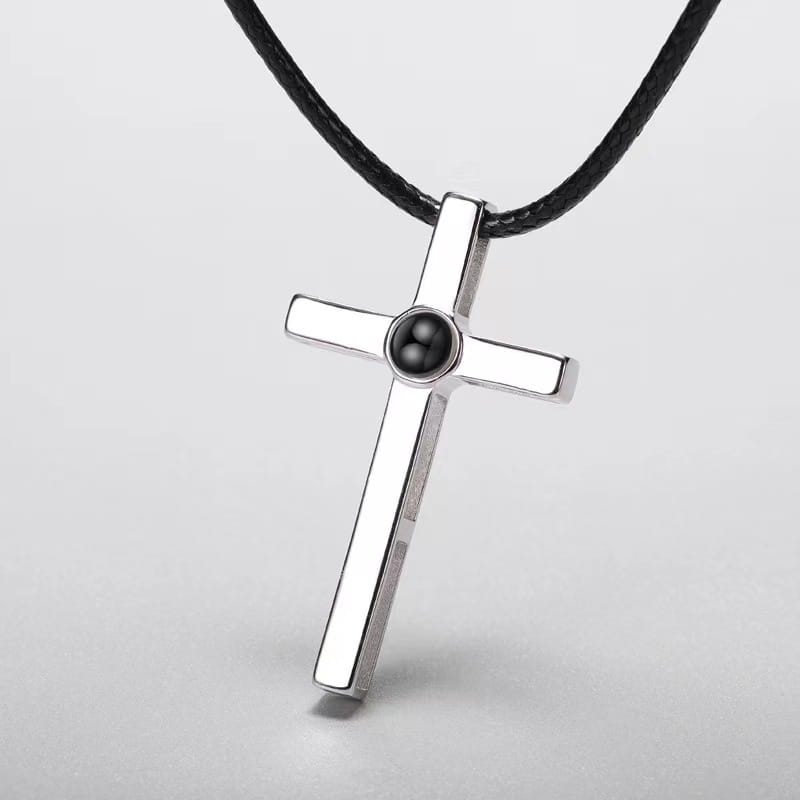 Sterling Silber Paar Kreuz Halskette für weibliche und männliche Modelle