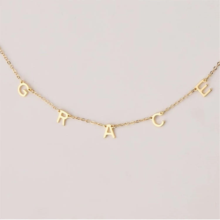 Personalized Gold Name Necklace 80cm for Fashionable Women