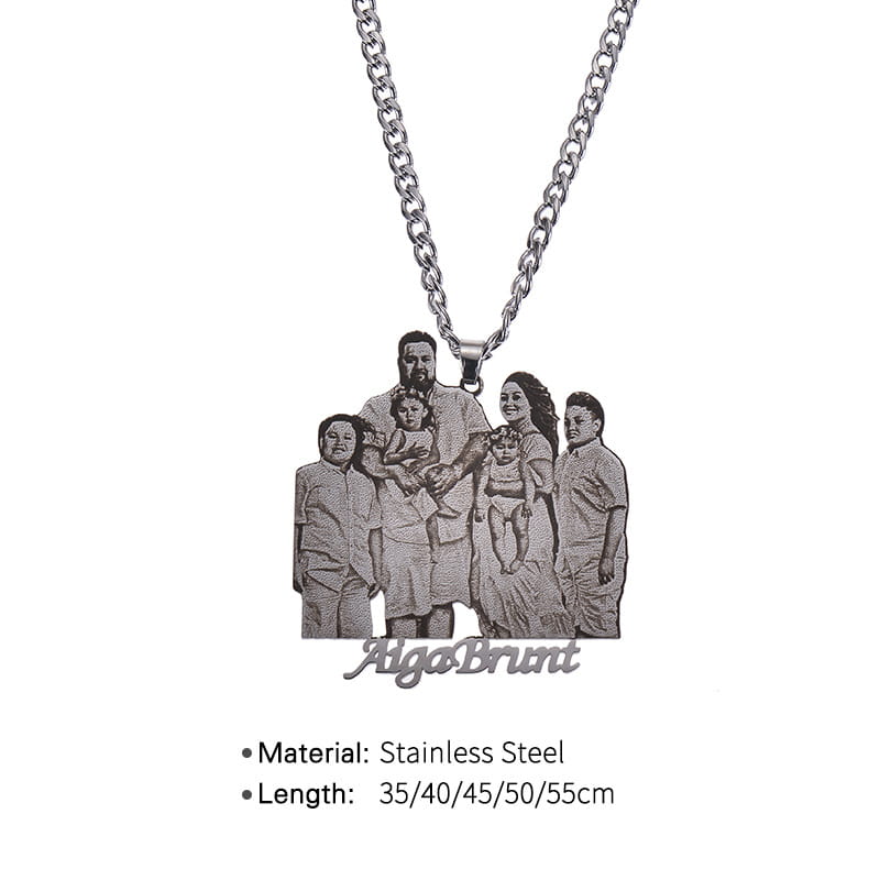 Individuelle Fotoalbum-Halskette aus Edelstahl für einzigartigen Schmuck