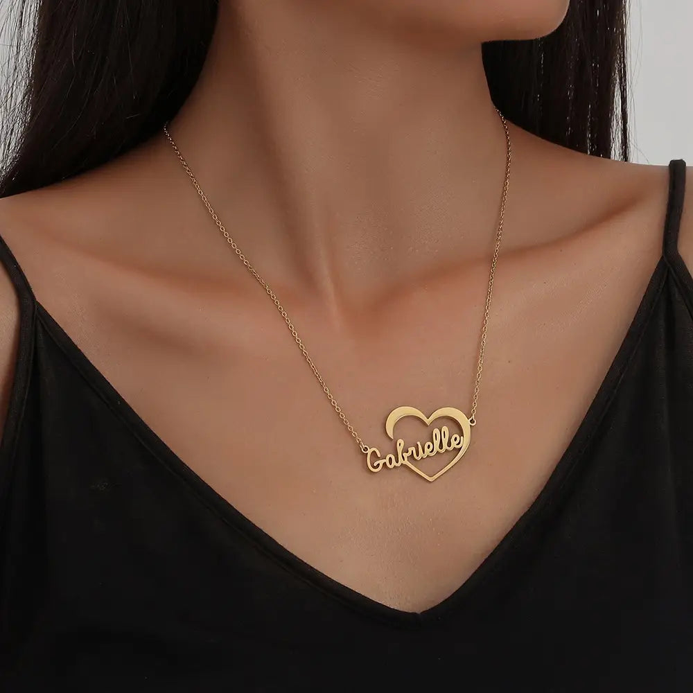 Trendy Titanium Steel Clavicle Chain with English Lettering Pendant