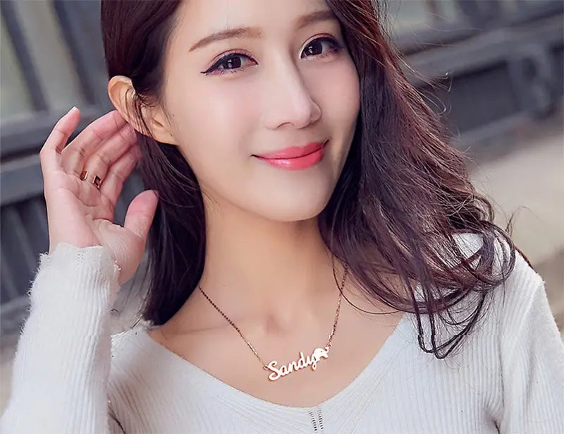 Stylish Zircon Diamond Necklace in Durable Titanium Steel for Fashion Lovers