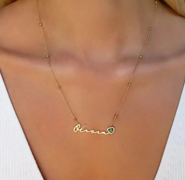 Personalized Gold Stainless Steel Necklace for Women Jewelry