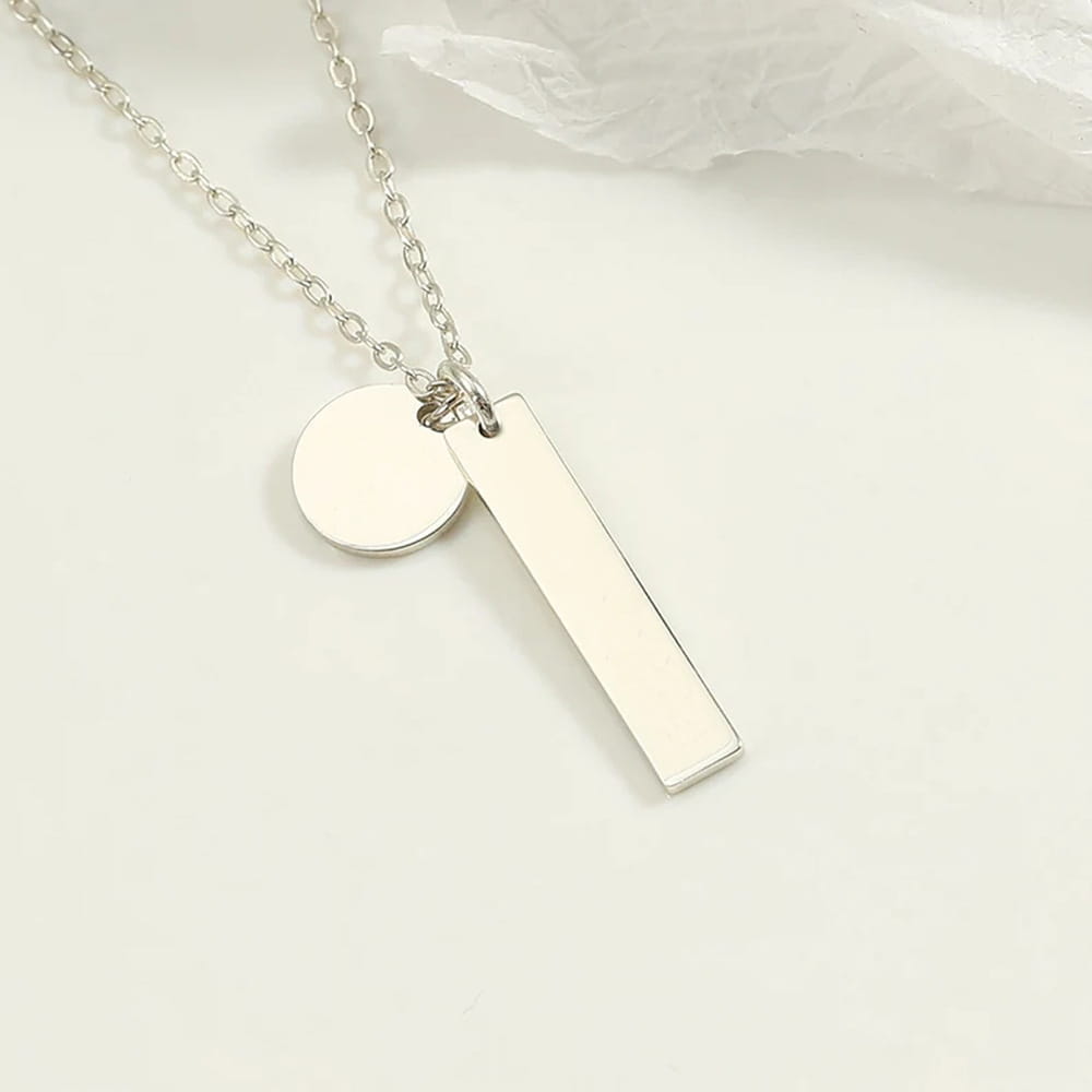 Personalized Stainless Steel Circular Necklace for Unique Jewelry